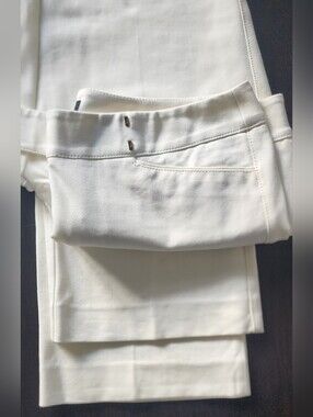 White House Black Market Ivory Bootcut Dress Pants